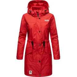 NAVAHOO Damen Outdoorjacke modischer Outdoor Regenmantel Deike