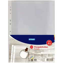 Stylex Prospekthüllen, DIN A4, 100 Stück