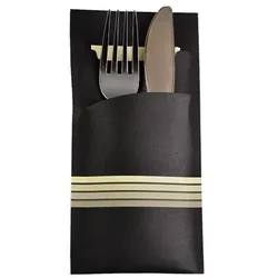 520x Bestecktaschen Stripes 200 x 85 mm champagne