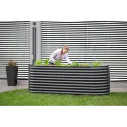 Westmann Metall Hochbeet Gartenbeet Grow Faster anthrazit 240x80x82cm