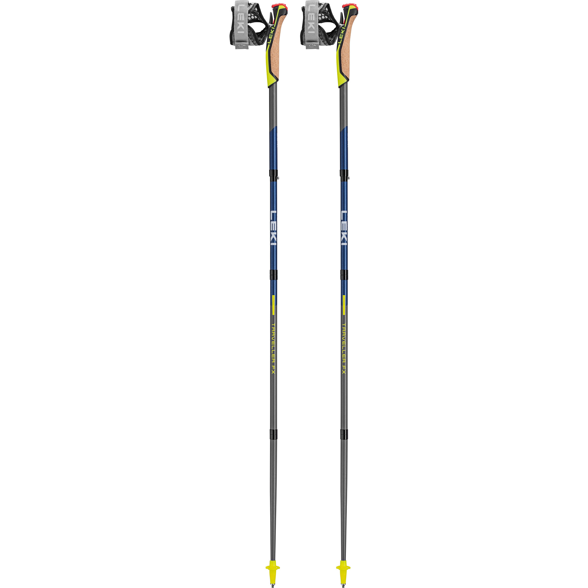 Leki Traveller FX.One Carbon Stöcke Wanderstöcke & Trekkingstöcke grau Größe 125CM Trekking