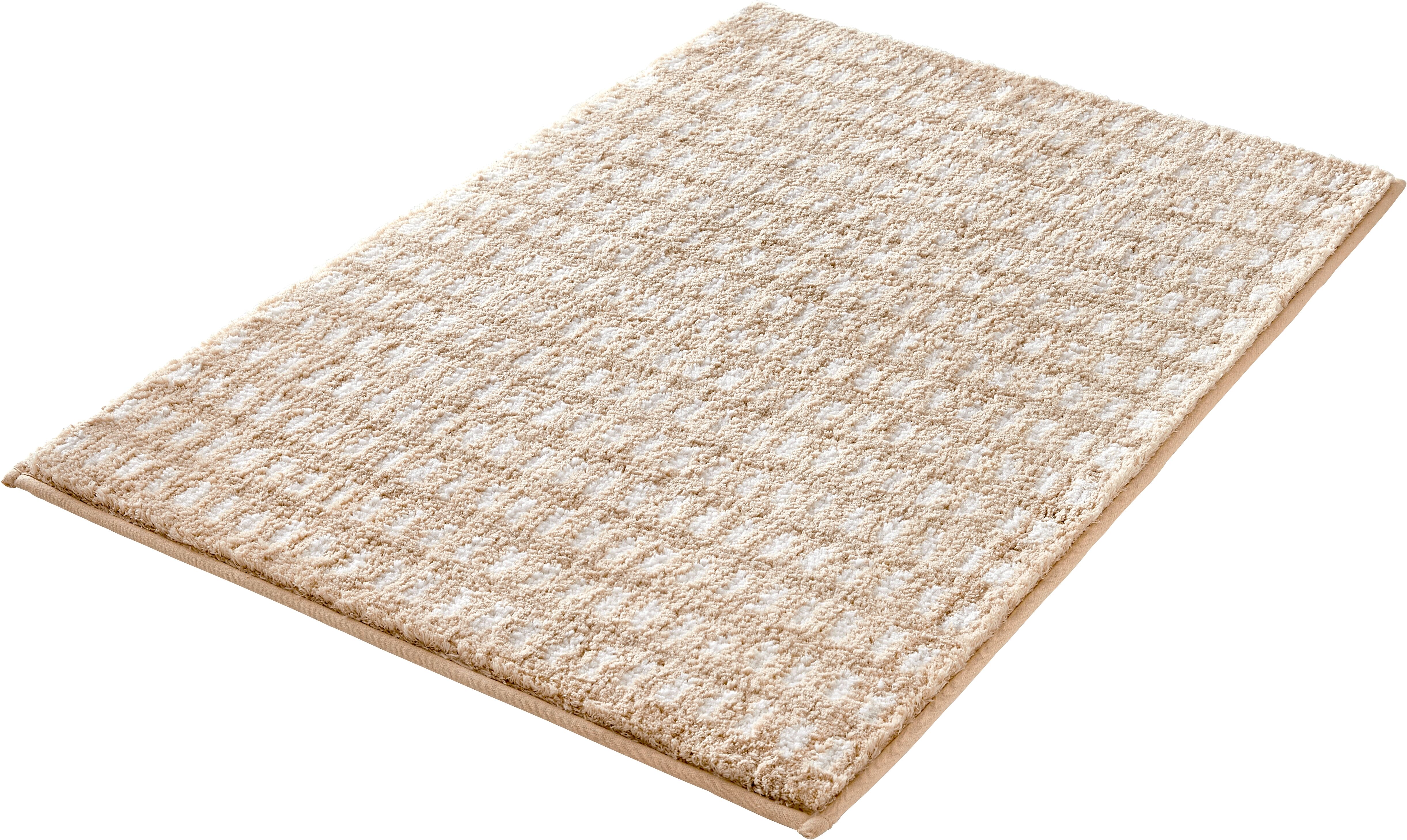 Badematte KLEINE WOLKE "Dottino", beige (macadamia), H:15mm, Polyester, Badematten, Badematte, Badteppich, modernes 2 farbiges Design