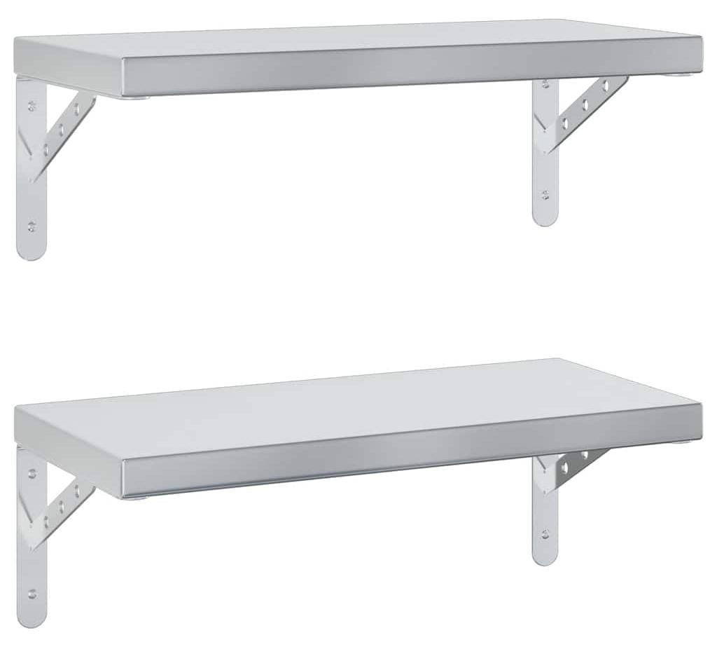 Set van 2 rechte wandplanken voor stijlvolle opslag in de woonkamer of slaapkamer