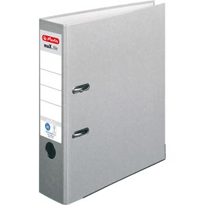 Herlitz maX.file nature plus 10841567 Ordner, A4, breit, Karton, grau, 8cm