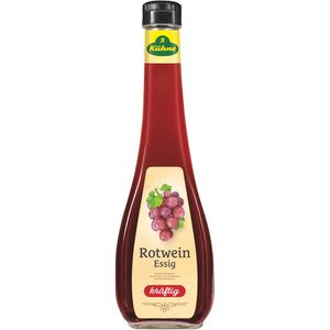 Kühne Tafelessig aus Rotwein, 6% Säure, in der Flasche, 0,5 Liter