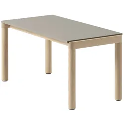 Muuto Couple Couchtisch, 84 x 40 cm, 1 plain - taupe / eiche natur