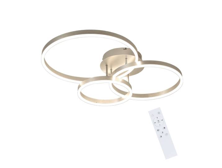 Plafonnier fer argenté 82x58x24cm led 74w