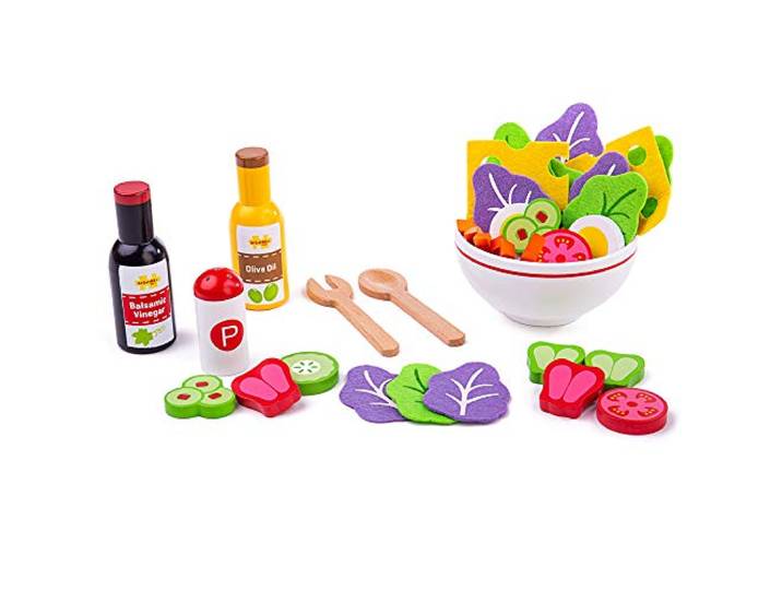 Bigjigs Toys Wooden Salad Play Set