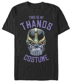 Men's Big & Tall Thanos Costume Tee by Marvel in Black (Size 4XLT)