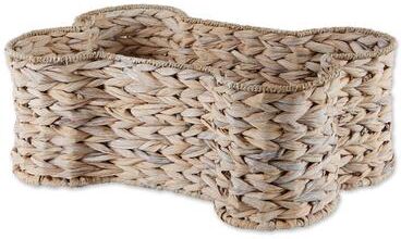 Bone Dry White Wash Hyacinth Bone Pet Basket Large 24x15x9
