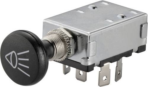 TRU Components TC-A3-20B-SQ Kfz-Zugschalter 12 V/DC 30A 2 x Aus/Ein/Ein rastend 1St.