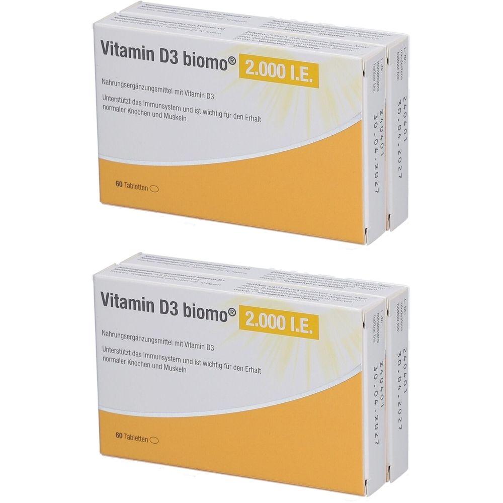 Vitamin D3 Biomo 2.000 I.e. Tabletten 2x 2x120 St