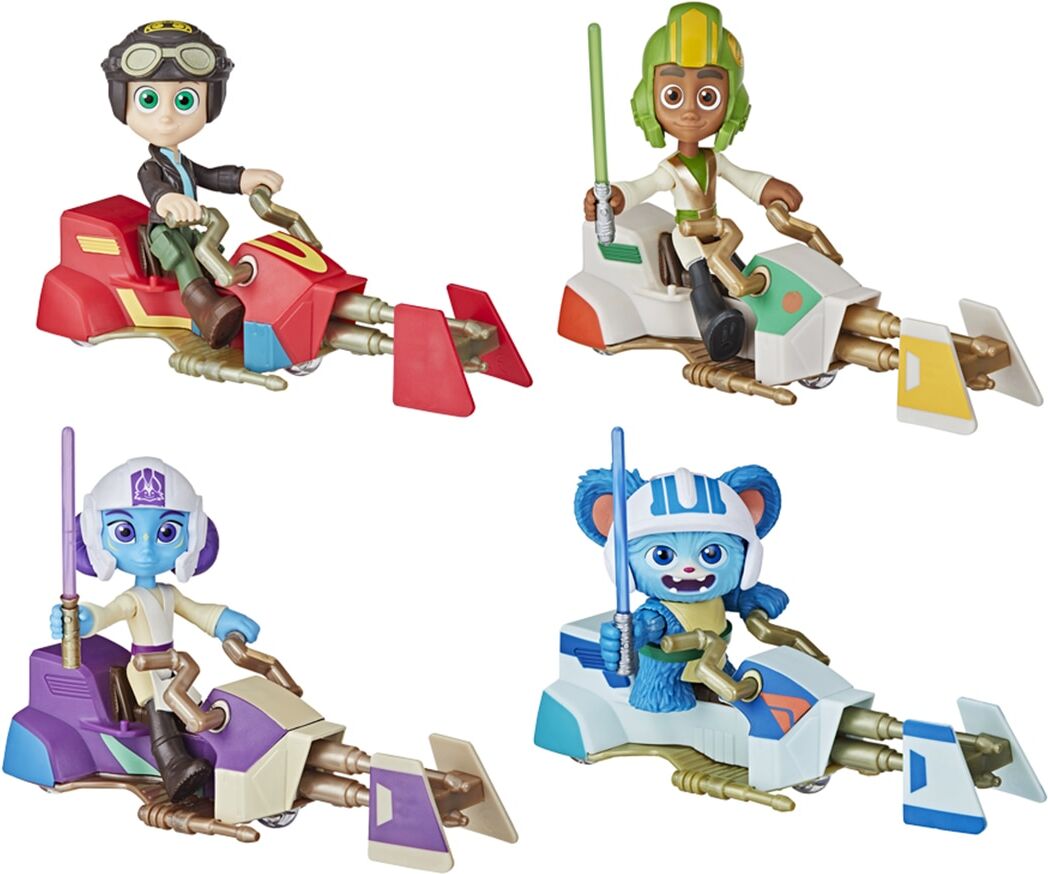 Hasbro Figuras de acción surtidas con moto Speeder Young Jedi Star Wars .