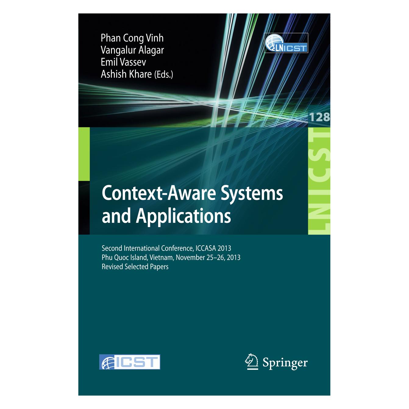 Springer Context-Aware Systems and Applications (Englisch, Softcover, Emil Vassev, Phan Cong Vinh, Vangalur Alagar) (55547454)