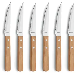 Amefa PIZZA  Steakmesser Set, Edelstahl 18/0, 6-teilig