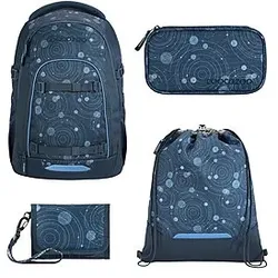 Coocazoo Mate Blue Orbit Schulrucksack Set 4tlg