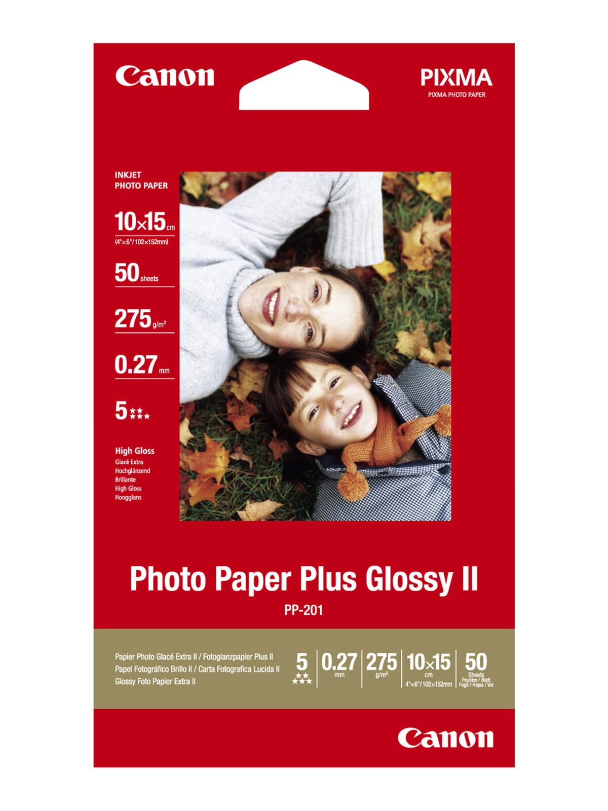 Canon PP-201 Glossy II Fotopapier Plus glänzend 100x150mm 260 g/m² - 5 Blatt 2311B053