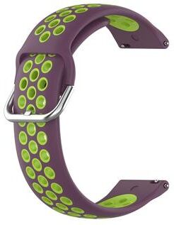 Everyday Crate Huawei Watch 3 Band 22mm Silicone Sport Replacement Strap For Huawei Watch 3 Pro And GT Series purple Lime Green