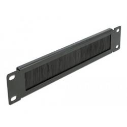 Delock 66287 10 Zoll Netzwerkschrank-Bürstenleiste Schwarz