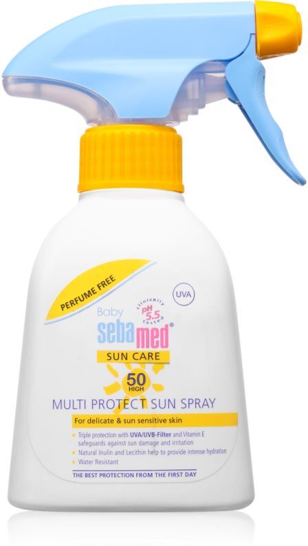 Sebamed Sun Care Multi Protect Sun Spray crème solaire sans parfum SPF 50 pro 200 ml