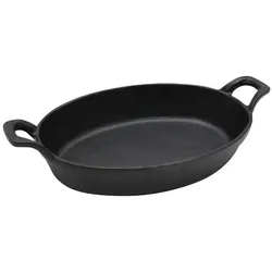 Luchs Professional FERRUM Servierpfanne oval - 30 x 17 cm - Gusseisen, 6er Set