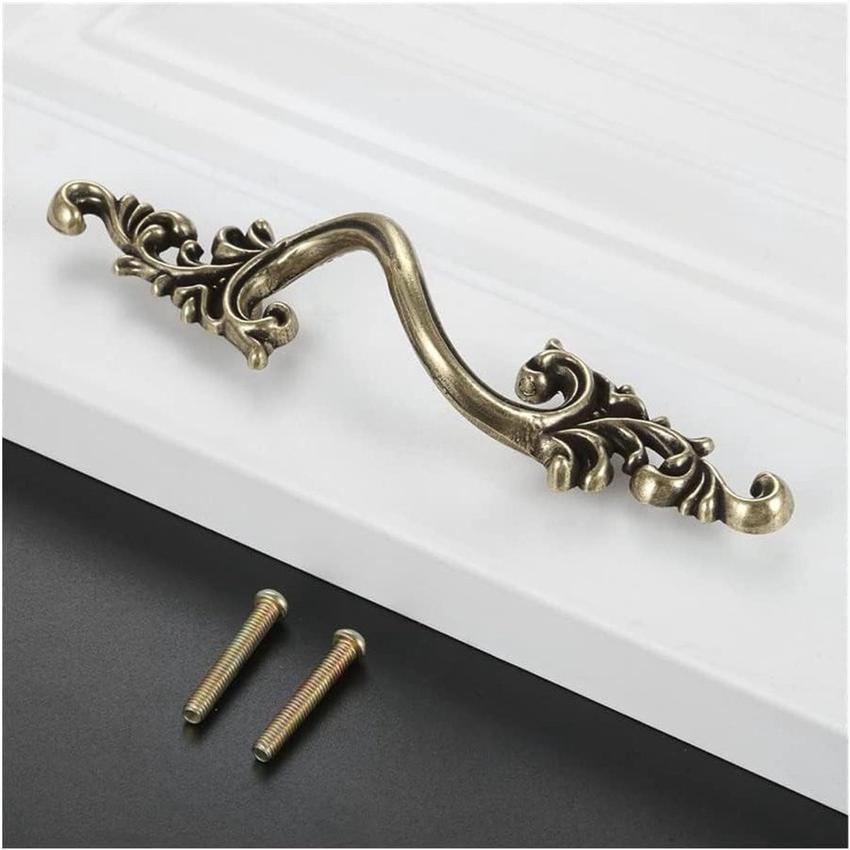 Meubelgreep Knop Antiek Brons - Klassieke Vintage Kast Handvat - 64mm