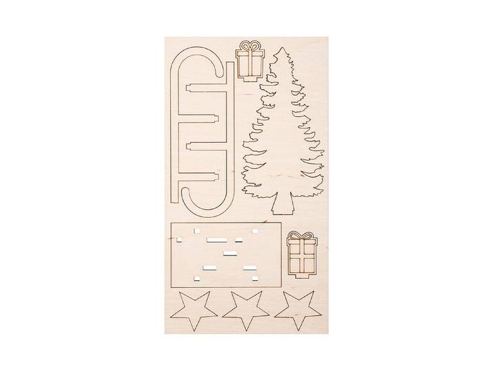 Rayher Holzbausatz Winterdream 11 × 5 × 16.5 cm 9-teilig