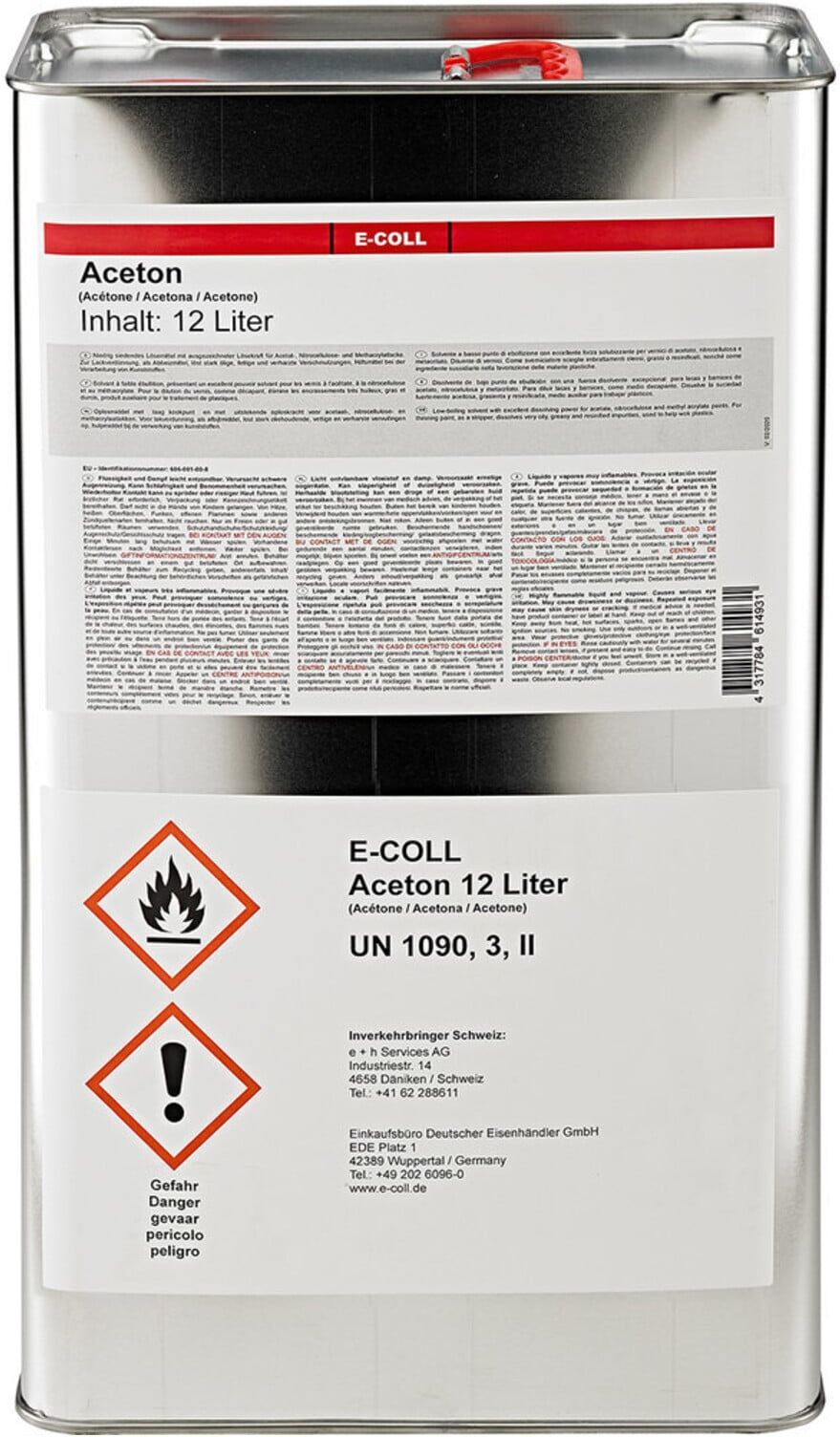 E-COLL Aceton 12L Kanister (4317784614931)