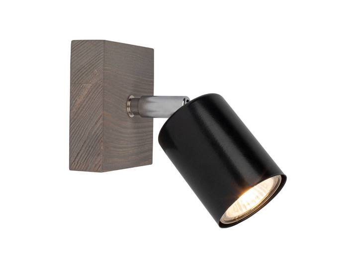 Wandspot Alara, Kiefer grau, 9 x cm, 1flg. Alara BRITOP, dimmbar, Holz dunkel, für Wohn- / Esszimmer, Holz, Modern, Strahler