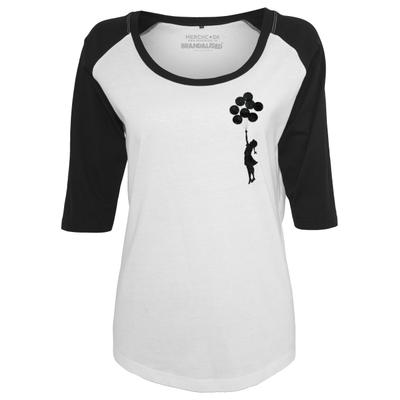 Kurzarmshirt MERCHCODE "Merchcode Damen", Damen, Gr. XXL, schwarz-weiß (weiß, schwarz), 100% Baumwolle, bedruckt, normal, Rundhals, Shirts