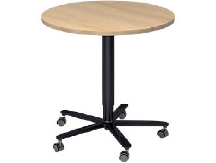 Hammerbacher Säulentisch ST08 Eiche, Schwarz 800 x 720 mm