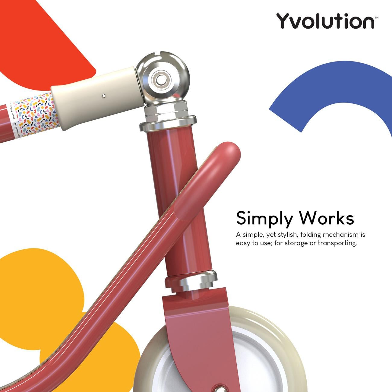 Yvolution Roller Classic scooter, rood, met verstelbare hoogte en robuust ontwerp