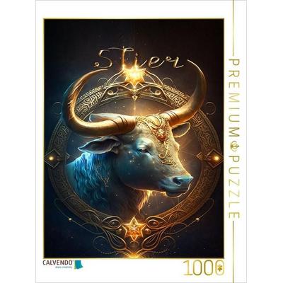 CALVENDO Puzzle Stier 21. April - 21. Mai | 1000 Teile Lege-Größe 64x48cm Foto-Puzzle für glückliche Stunden
