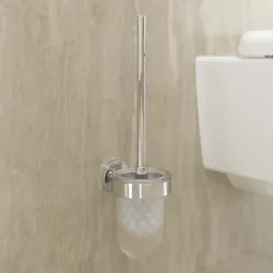 Villeroy und Boch Elements Tender Toilettenbürstengarnitur TVA15101600061 94x353x118mm, Glas satiniert, mit WC-Bürste, chrom
