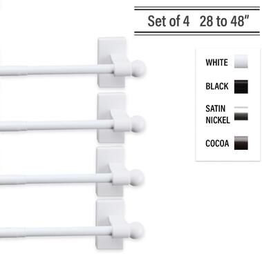 InStyleDesign Magnetic Curtain Rod 28-48 inch ( Set of 4 )