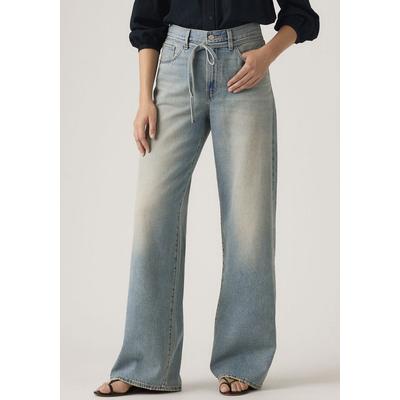 Straight-Jeans LEVI'S "XL STRAIGHT", Damen, Gr. 28, Länge 29, blau (gamble time), Denim/Jeans, Obermaterial: 55% Baumwolle, 45% Lyocell, straight fit knöchellang, Jeans Straight-Jeans, im Five-Pocket Style, Topseller