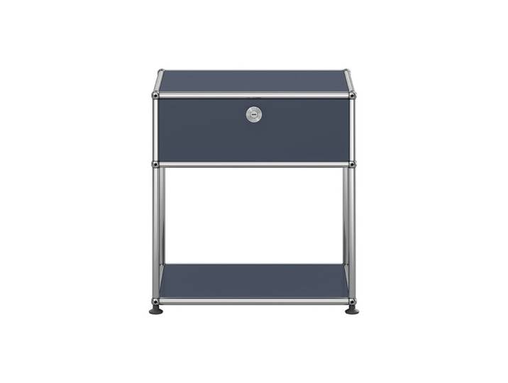 USM Haller Nachttisch M54 anthrazitgrau 1 Klapptür oben ohne Schloss 52.3x56.5x37.3 cm