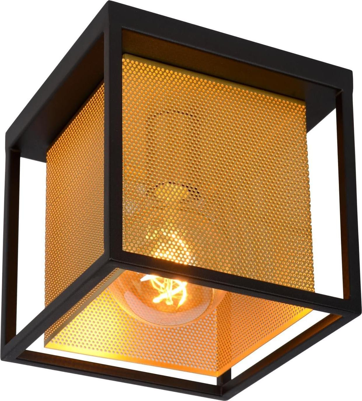 Lucide SANSA Plafondlamp Zwart 1x E27