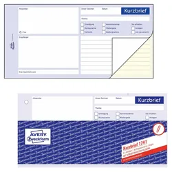 AVERY Zweckform Formularbuch Kurzbrief 1/3 DIN A4 2x 40 Seiten