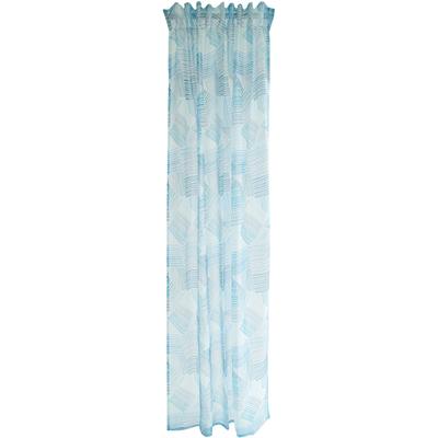 Gardine HOMING "Vitas" Gr. 1, blau, B:140cm H:245cm, Organza, Polyester, Gardinen, Gardine, Farbverlauf, geometrisch, Wohnzimmer, Schlafzimmer
