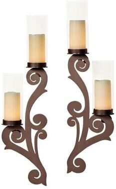 Touch Of Class Metal Augustine Wall Sconces Set of Two, Set of Two, Bronze