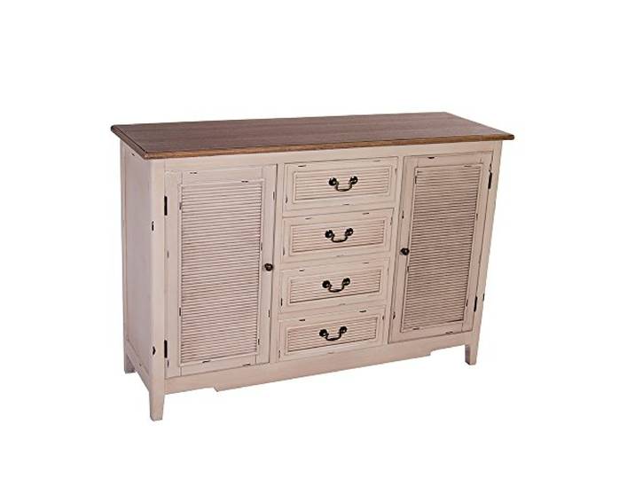 Kommode Esberg Holz Vintage Look antikweiÃŸ Landhaus Sideboard