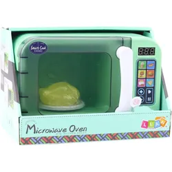 Lean Toys Kochspass Mikrowelle Mit Licht Und Geräuschen - Grünes Spielzeugset Für Kinder