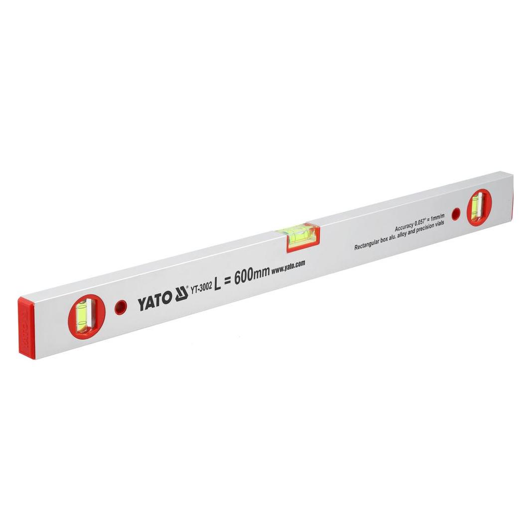 Yato POZIOMNICA ALUMINIOWA 600mm, 3- LIBELE, SREBRNA 3002 (60 cm) (YT-3002)