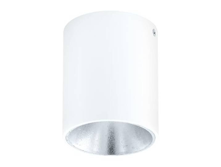 Eglo LED Plafonnier Polasso\, lampe de plafond 1 flamme\, matériau : aluminium\, plastique\, couleur : blanc\, argent\, Ø : 10 cm