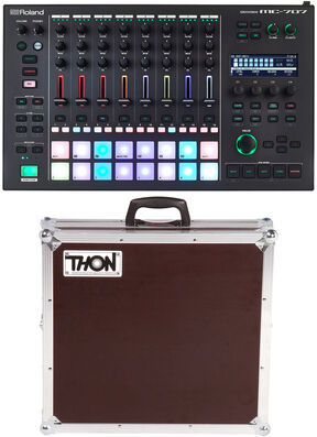 Roland MC-707 Case Bundle Braun