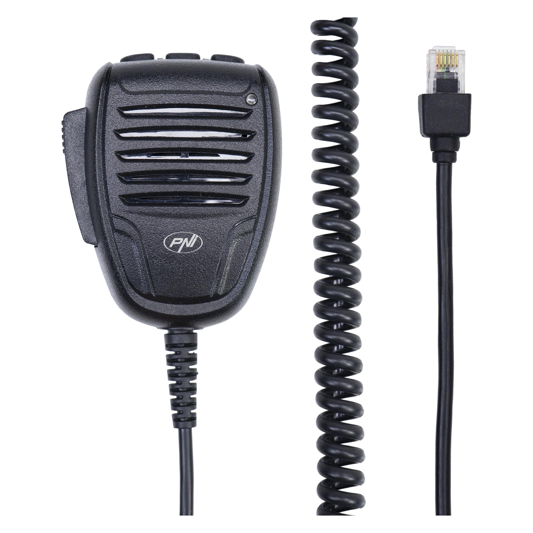 PNI Mikrofon VX6500 mit VOX-Funktion, mit RJ11-Stecker, für CB-Funkgeräte HP 6500 und HP 712 (43699319)