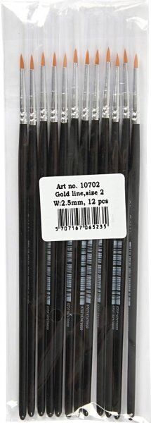 Gold Line Pensler   2,5 Mm   Rubde   12 Stk.