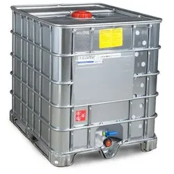 IBC Gefahrgut-Container mit Stahlummantelung, Ex-Ausführung, Stahlkufen, 1000 Liter, Öffnung NW150