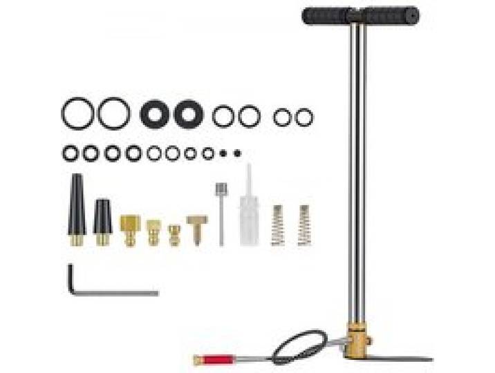 VEVOR PCP-Handpumpe 3-stufig, Hochdruckpumpe 25,82 MPa, Standpumpe mit Öl-Wasser-Filter, Manometer und Edelstahlgehäuse, für Luftgewehre, Paintball, Reifenbefüllung und Schlauchboote